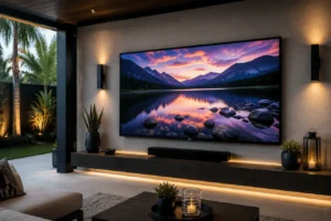 The Ultimate Outdoor Cinema Setup Projection vs Large Format TV